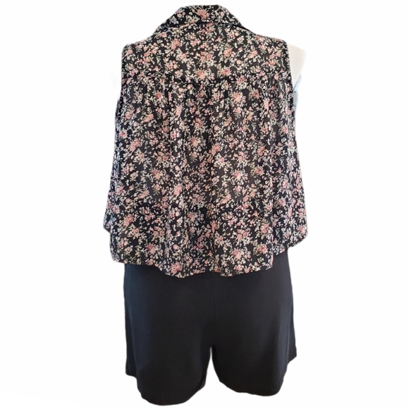 Vintage Sleeveless Crop Button Smock Shirt - Picture 2 of 3